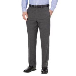 JB Britches Men's 40X30 Gray Wool Blend Flat Front Dress Pants N0305